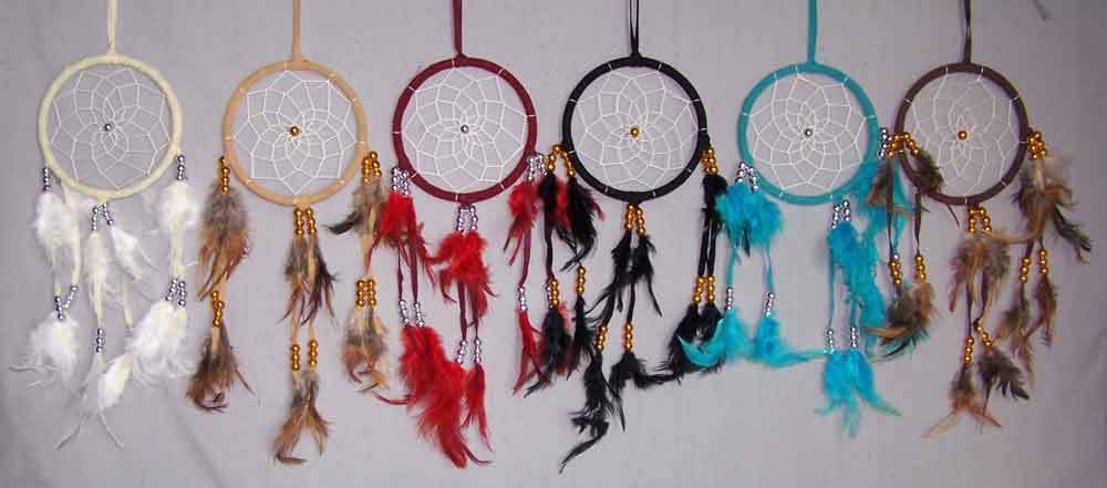 Handmade Tribal Dream Catchers Wall Decorations 6 Pc Lot (NpDc244*)