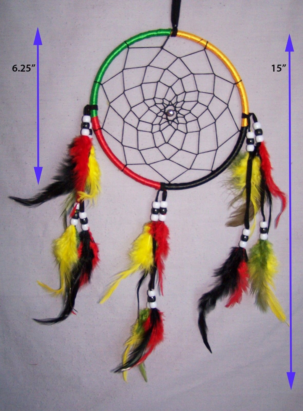 Reggae Rasta Bob Marley Style Handmade Tribal Dream Catchers 6Pcs - NpDc207-6 ^*