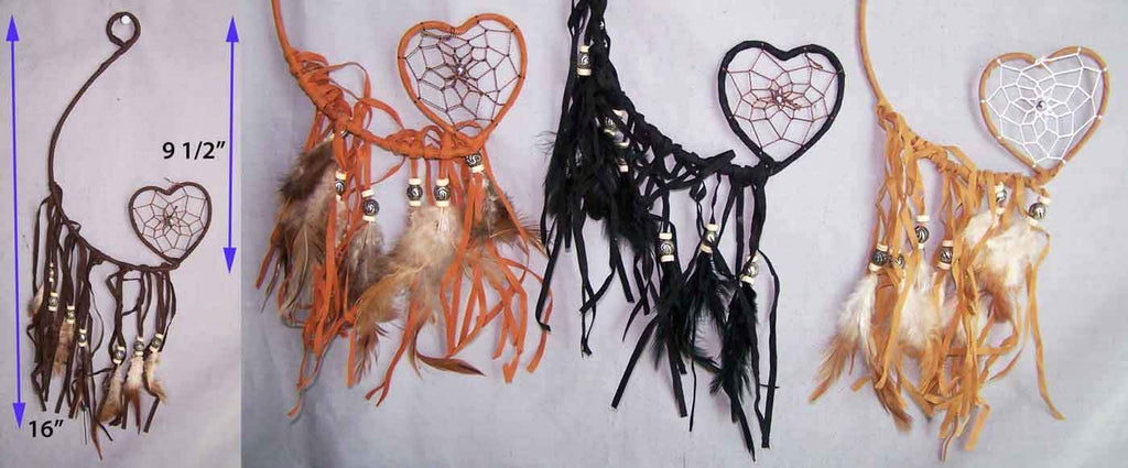 Native Pride Dream Catchers - Hearts - Diameter: 9.25 6Pc Lot (NPDC210 ^*)