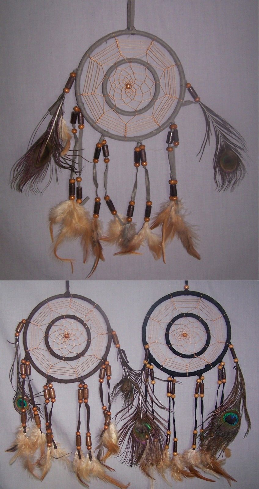Peacock Tribal Dream Catchers Wall Hanging Decorations 3 Pc Lot ( NpDc228T-3 ^*
