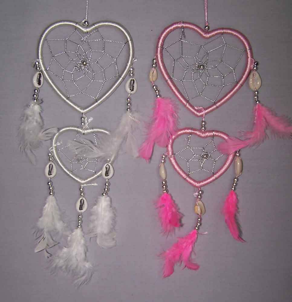 Dream Catchers With Sea Shells & Silver Thread 6Pc  Pack  (NpDc252 ^)
